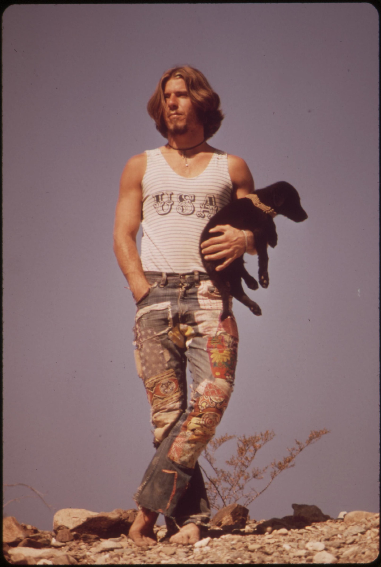 Dye fade and dust on a 1972 colour slide
